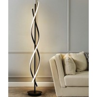 Modern LED Floor Lamp Stylish and Functional Three Light, Black Colour